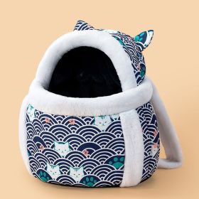 Animal-shaped Pet Diaper Bag Off-shoulder Bag Kitten Puppy Portable Cat Bag Pet Backpack (Option: Japanese Corrugated Hand Bag-Medium)